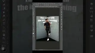 How to use text at the wall in photoshop PSD #Shorts #youtubeshorts #Shortsvideo