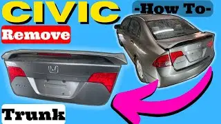 Honda Civic How to Remove Trunk Lid 2006 2007 2008 2009 2010 2011 Deck Lid Removal Rear Hatch Boot