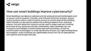 Smart Buildings & Cybersecurity: A Guide