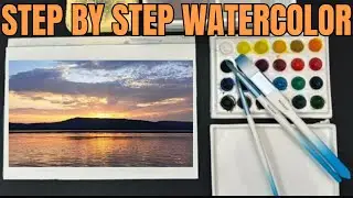 Real Time Watercolor Sunset You Can Paint With Me 