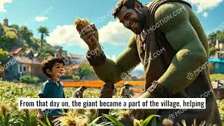 A short story about the small village and the good giant with artificial intelligence