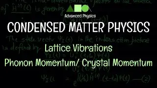 Condensed Matter Physics - Lattice Vibrations : Phonon Momentum/ Crystal Momentum