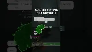 Subject Testing in a Nutshell in [CL] Facility Roleplay