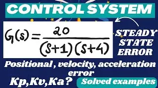 Steady state error | Positional, Velocity, Acceleration error | Examples solved |Mathspedia |