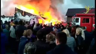 Минусинск пожар на Торговом центре 25.04.2017г.