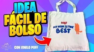 Ponte creativo con el vinilo de transferencia de calor Puff: idea fácil de bolso
