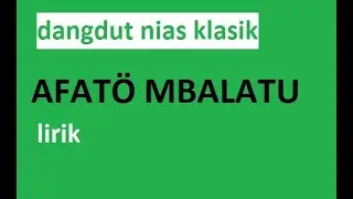 AFATӦ MBALATU | VIDEO LIRIK | Arman Zega