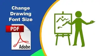 How to change drawing font size in a pdf file (comment) using Adobe Acrobat Pro DC