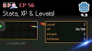 Basic Player Stats & Leveling // E56 // Make a 2D Action & Adventure RPG in Godot 4