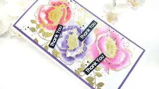 Mycket enkel teknik - färglägga blommor med distress inks