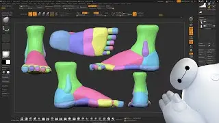 how to sculpt feet in ZBrush (block out phase)