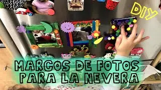 Cómo hacer marcos de fotos para la nevera con palos de madera