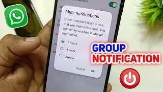 whatsapp group notification off , only whatsapp group notification off