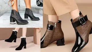 Fashion Trends - Latest Ladies  Ankle Heels Boots - Vid 8