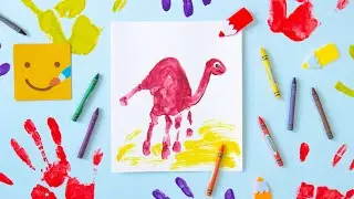 Как нарисовать ВЕРБЛЮДА своими руками/ Ладошки/ Урок рисования для малышей