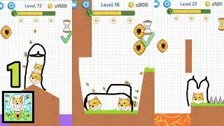 BEAUTIFUL BUT SILLY DRAWING GAME !!! Rescue Cat - Draw Line To Save