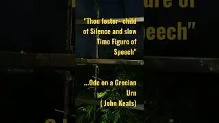 Thou foster child of Silence and slow Time Figure of Speech