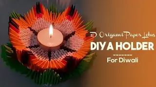 How To Make Diya Stand With Paper | #HomeDecorationForDiwali | Paper Craft Ideas | CRAFTSWOMAN