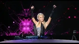 Yes its DJ Paris Hilton DJing on the Decks