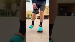 Skating in crocs 🔥