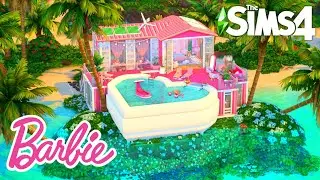 BARBIE BEACH DREAM HOUSE Sims 4 🏝 ☀️ | Sims 4 No CC Build | The Sims 4 Speed build