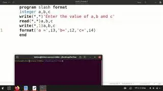 [ForTran 8] Slash format