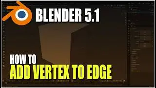Blender 5.1 How To Add A Vertex To An Edge