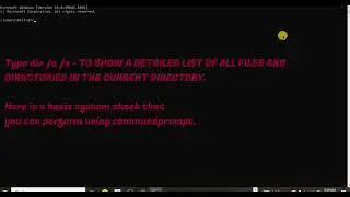 Simple Command prompts to show a detailed list of all files 