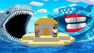 Surviving Deadliest Sea Monster in Minecraft..
