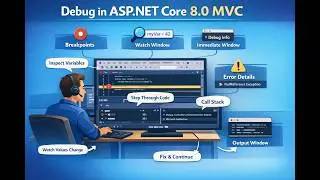 Debug in ASP Dotnet Core 8.0 MVC Step by Step