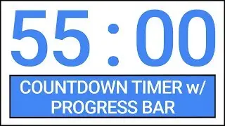 55 min Countdown Timer w/ Progress Bar 