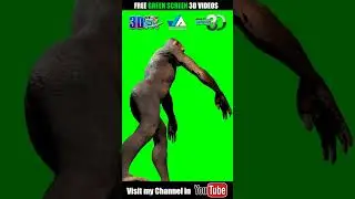 Dancing Monkey Green Screen 3D 