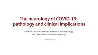 The neurology of COVID-19: pathology and clinical implications -  Professor Sebastian Brandner