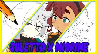 Let's Draw Yuri: Suletta x Miorine (Gundam Witch)