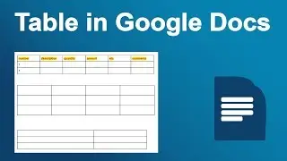 How to insert and formatting table in google docs