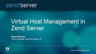 Virtual Host Management in Zend Server