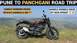 Sunday Morning Ride To PANCHGANI On My GUERRILLA 450 😎| HANDLE WOBBLE ISSUE 😩 |  MOTOVLOG 😍