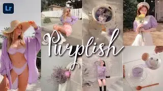 Purplish preset | Faded purple pastel tone | Lightroom preset mobile tutorial + Free DNG file