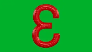 Number 3 Loop Copyright Free Green Screen/Chroma Key