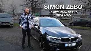 Simon Zebo driving his new BMW 5 Series - Kearys BMW