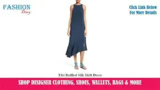 ★★★ Tibi Ruffled Silk Shift Dress ★★★
