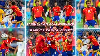 Lamine Yamal Goal VS France + Spain VS England Highlights | 4K CLIPS FOR EDITS | CLIPS LINK IN DESC