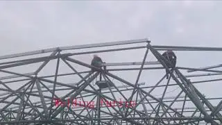 Welding purlin steel structure for warehouse workshop building