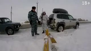 Охота на зайцев: встреча с охотинспектором.
