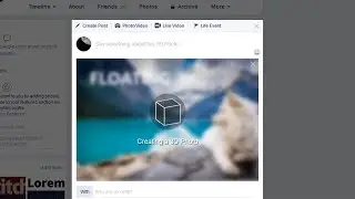 Create a 3D Facebook photo, using Photoshop or Photoshop Elements.