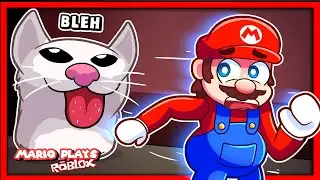 Mario Plays ROBLOX ESCAPE BLEH CAT 😝
