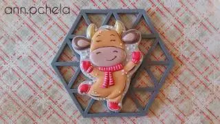 Новогодний пряник -Бычок. Символ 2021 года. Christmas cookies.