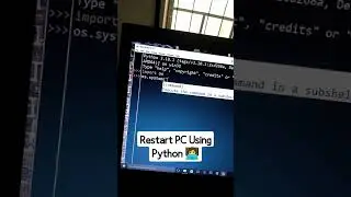 Restart PC Using Python #shorts #python #code