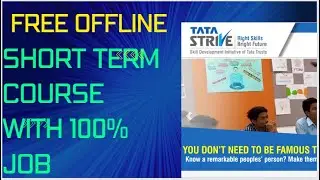 FREE OFFLINE COURSE BY TATA STRIVE JOIN NOW 