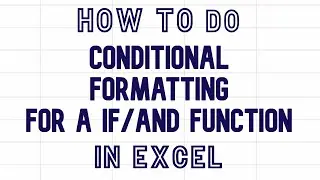 How to do conditional formatting with IF AND function in Excel video #excel #exceltips #exceltricks